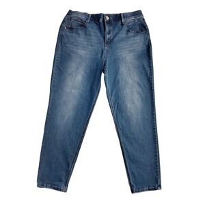 DRAPER JAMES RSVP Womens Blue Wash Denim Jeans Straight Leg Size‎ 18